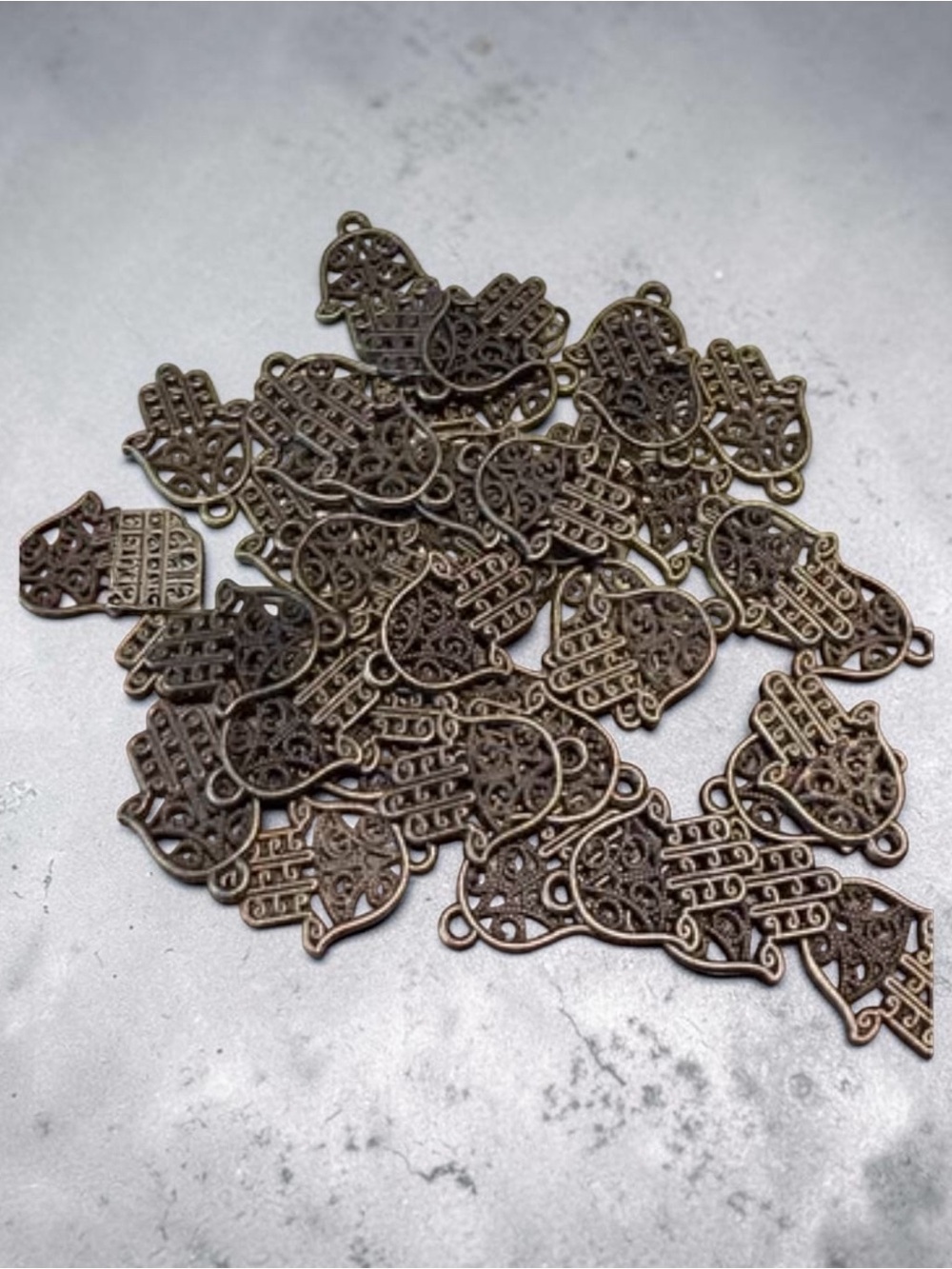 180 Hamsa / Fatima Hand Charms - Silver & Gold for Jewlery making